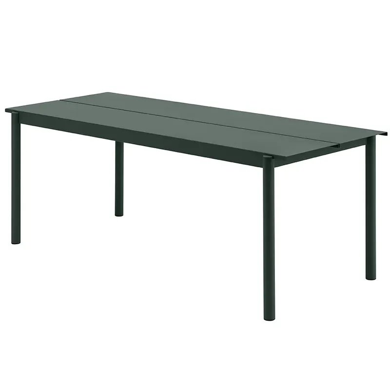 Begränsat antal Linear Steel Matbord 200X75 cm Dark Green